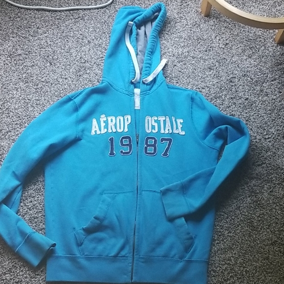 light blue aeropostale hoodie